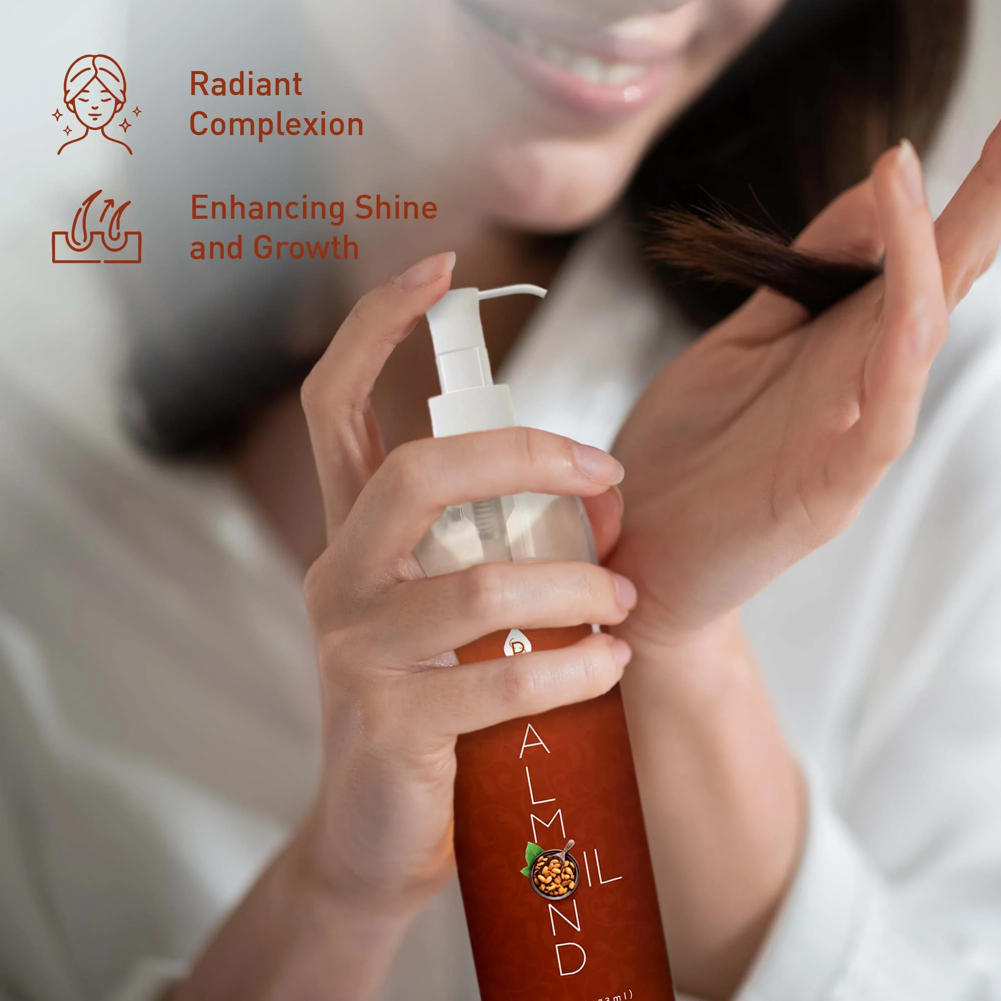 The Ultimate Hair & Skin Restoration Bundle: LED Therapy Brush, Castor Oil, Sweet Almond Oil, & Fractionated Coconut Oil - Image 6