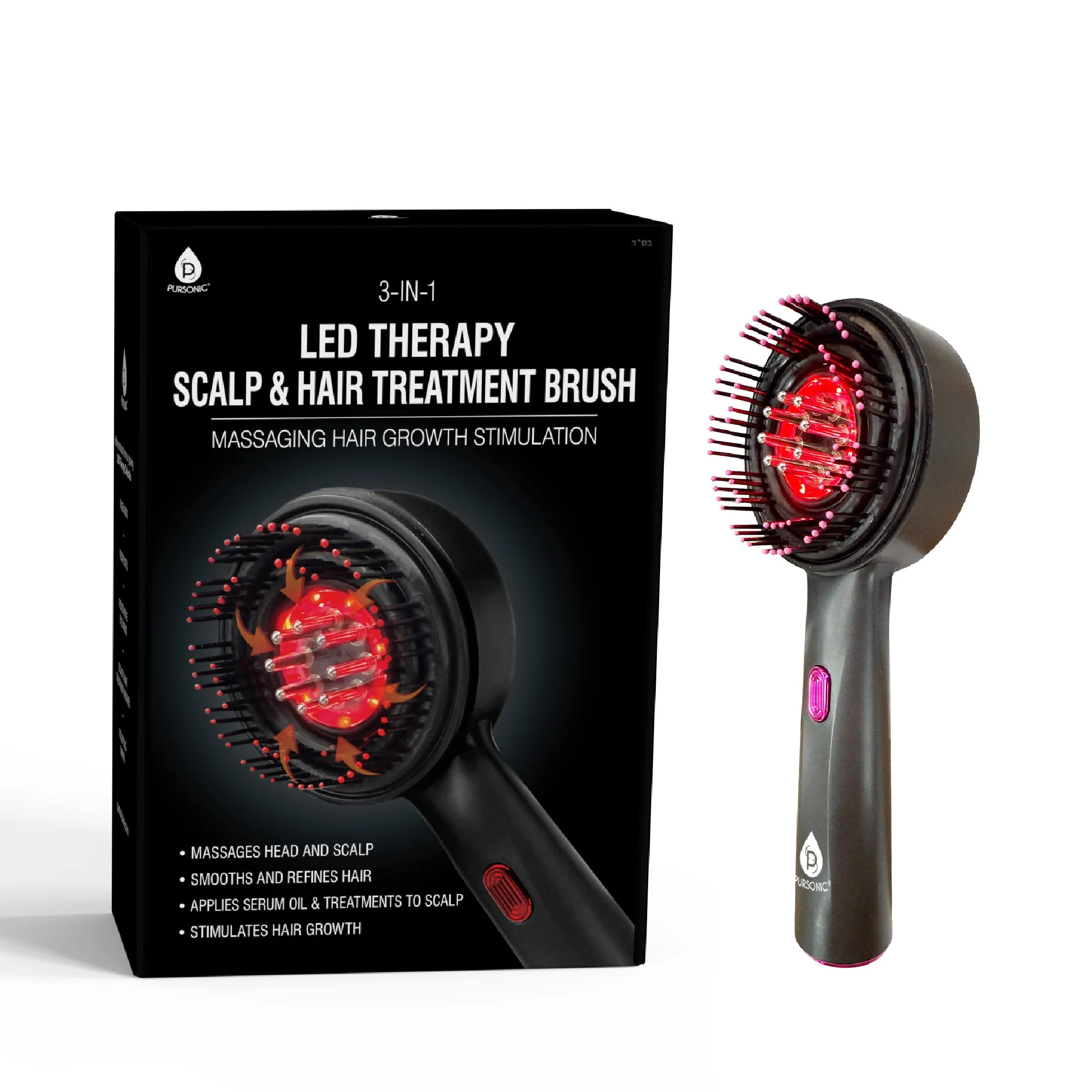 The Ultimate Hair & Skin Restoration Bundle: LED Therapy Brush, Castor Oil, Sweet Almond Oil, & Fractionated Coconut Oil - Image 9