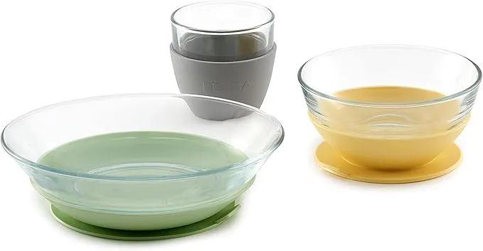 Three Piece Glass Meal Set