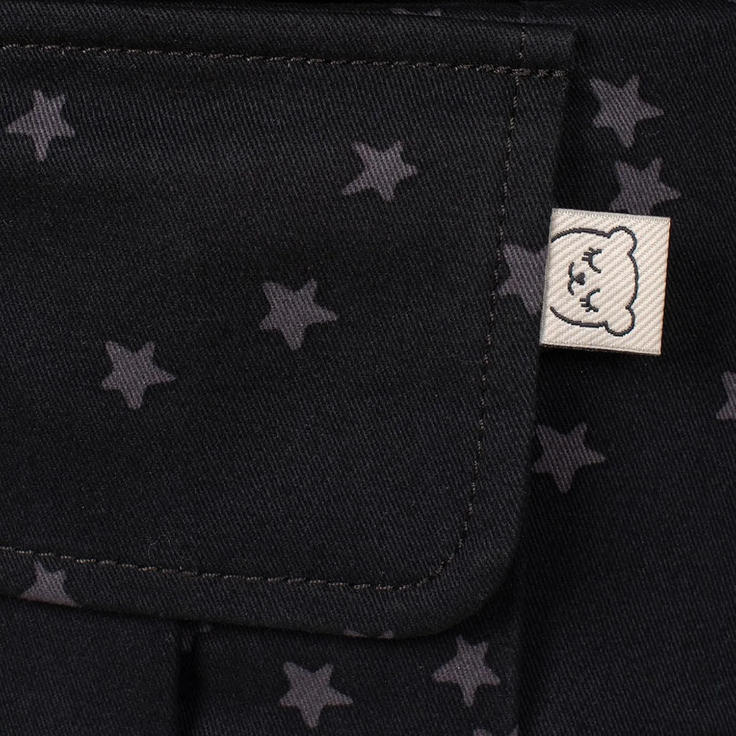 Linen Toddler Carrier - Black/Stars - Image 5