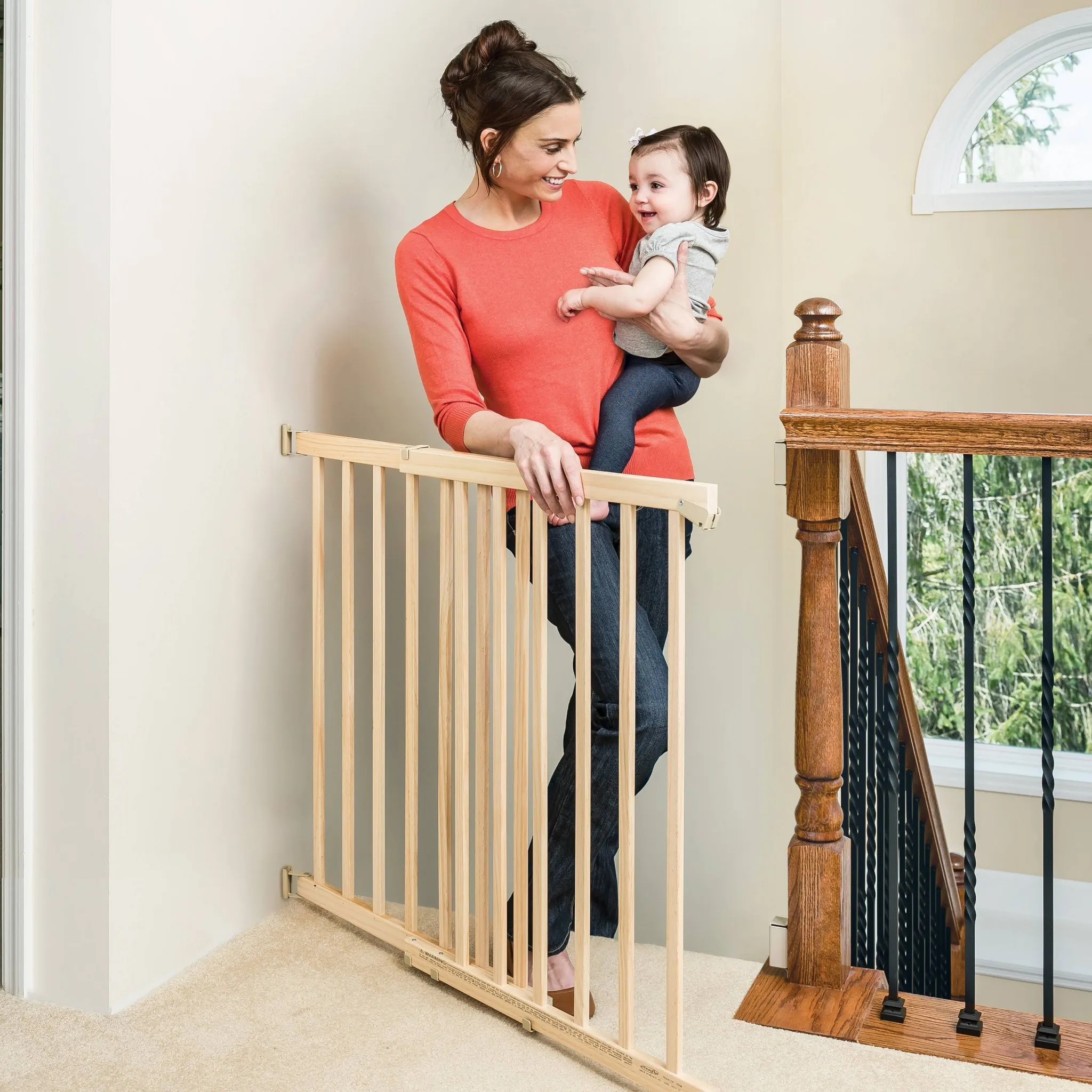 Top-of-Stair Extra Tall Wood Gate - Image 6