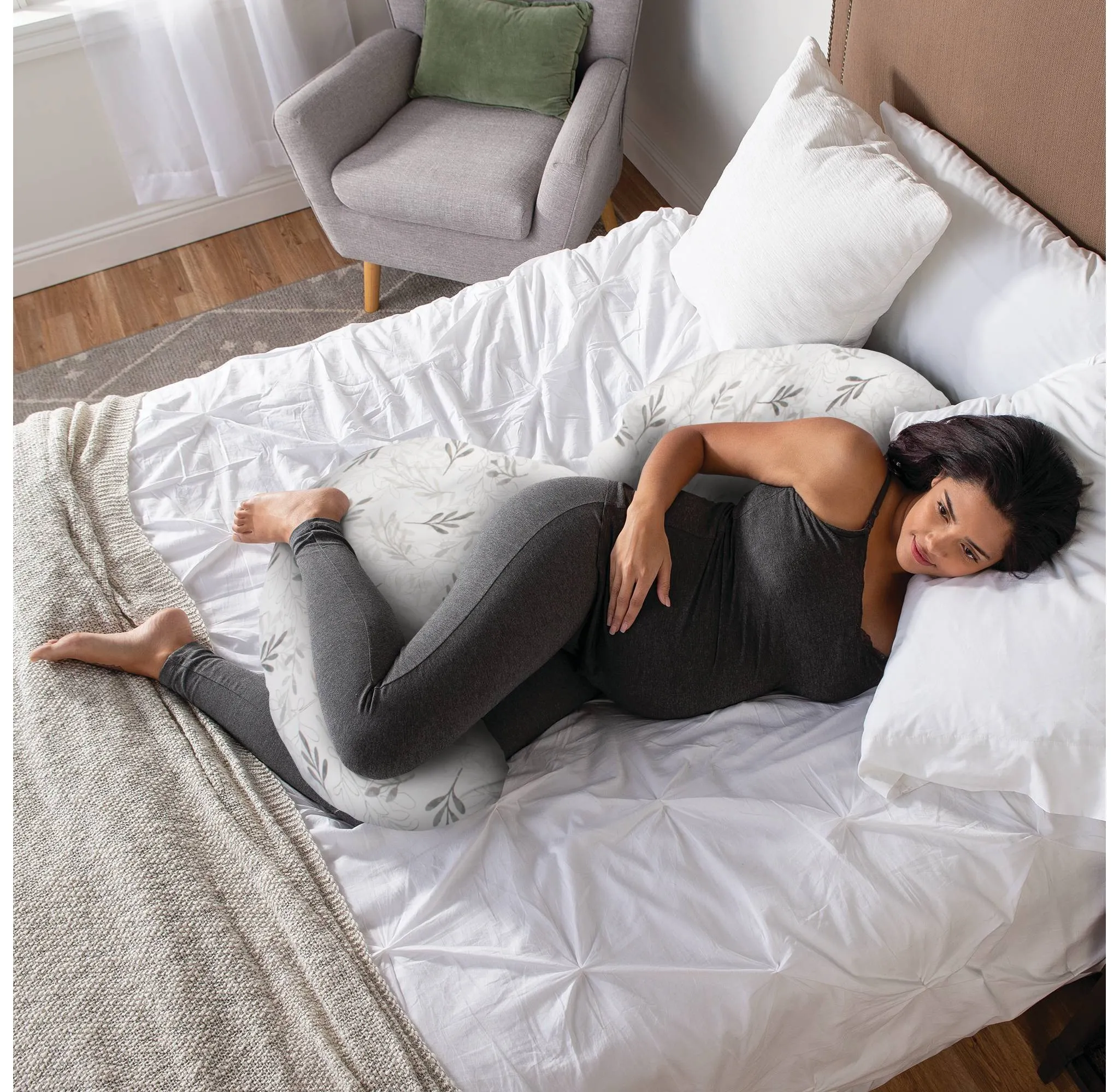 Total Body Pillow with Removable Cover - Grey - Image 5