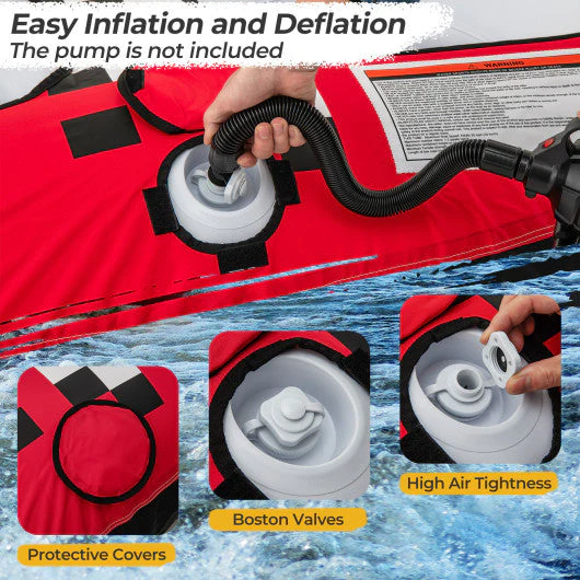 Towable Tube With Quick Connector and Drainage for Boating - Image 8