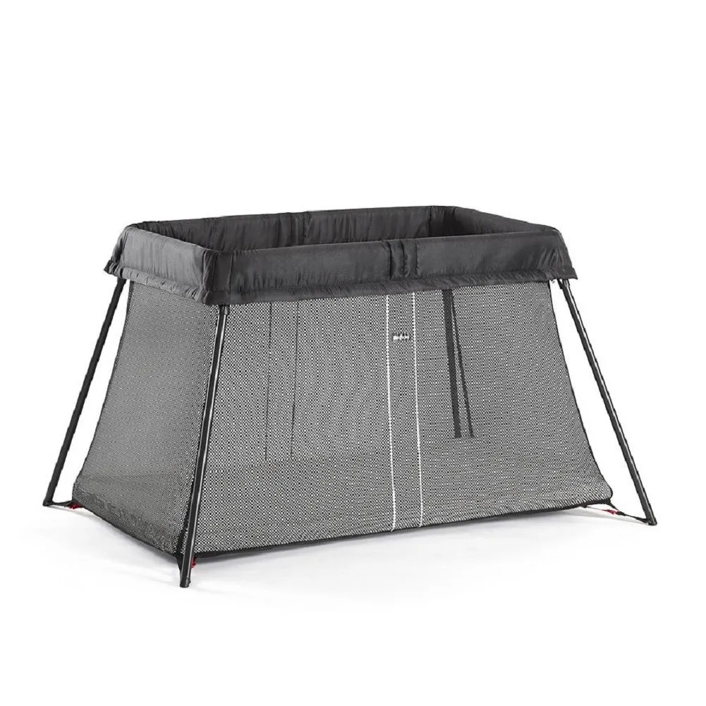 Travel Crib Light + Fitted Sheet Bundle Pack - Black - Image 2