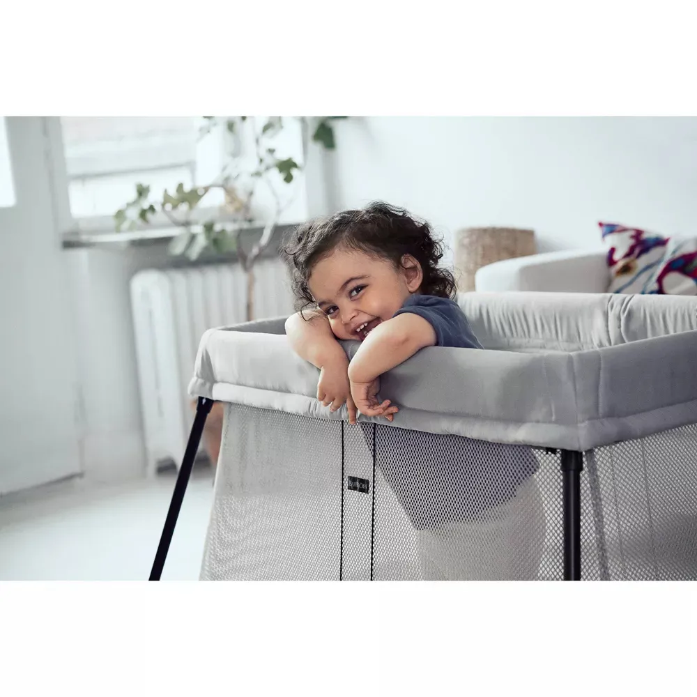 Travel Crib Light Silver Mesh - Image 3
