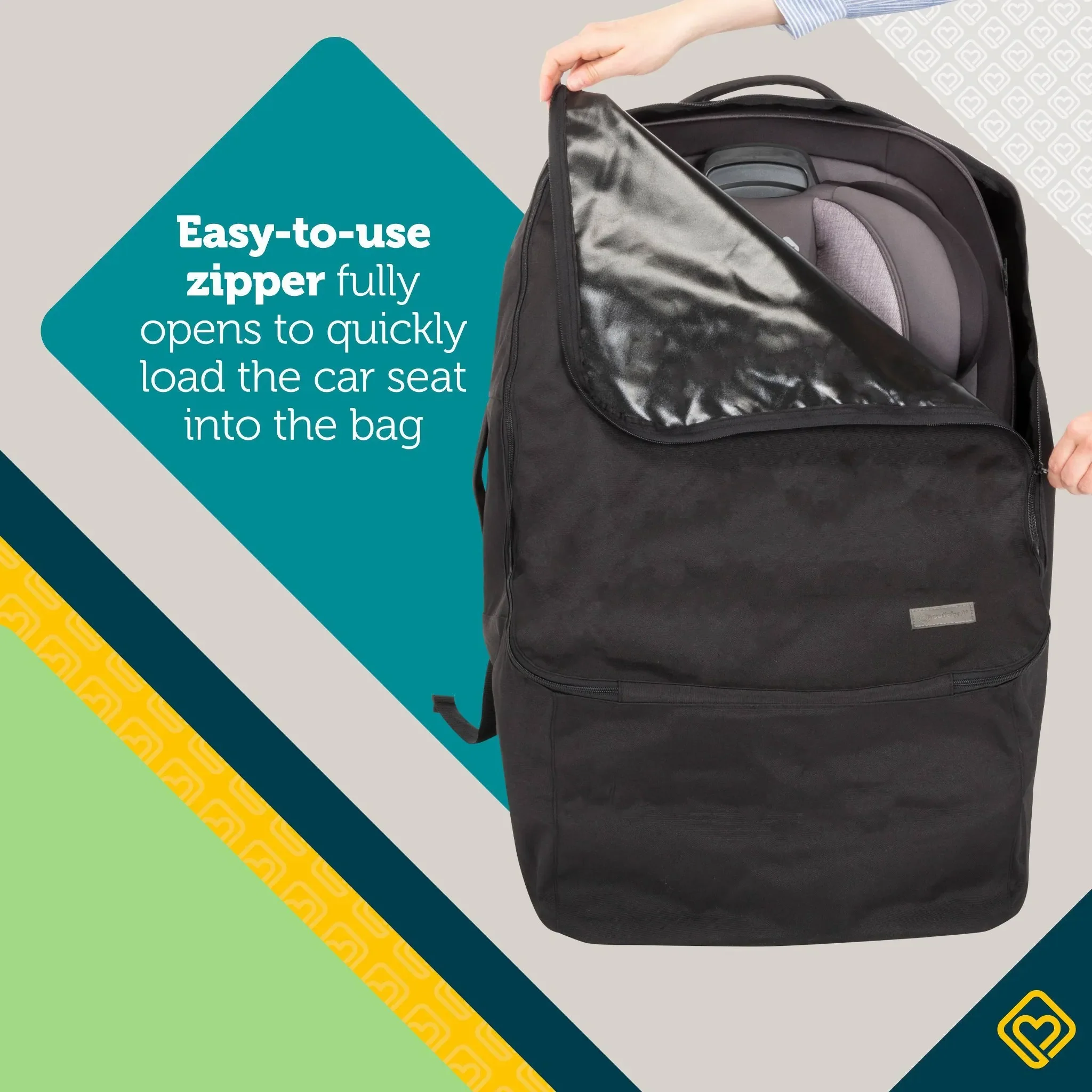 Travel Everywhere Car Seat Carry Bag - Black - Image 4
