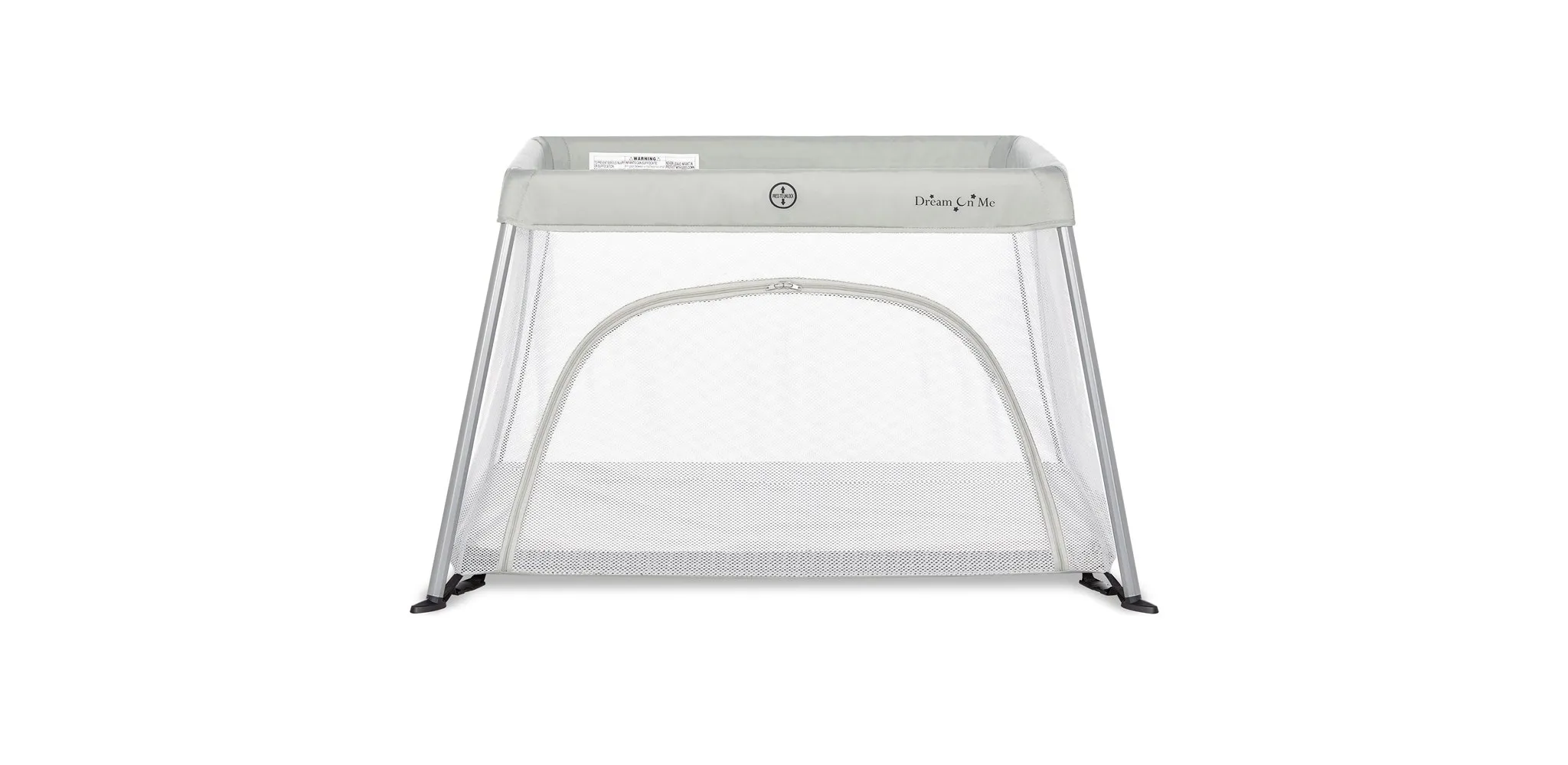 Travel Light Playard with Mesh Zipper - Grey - Image 2