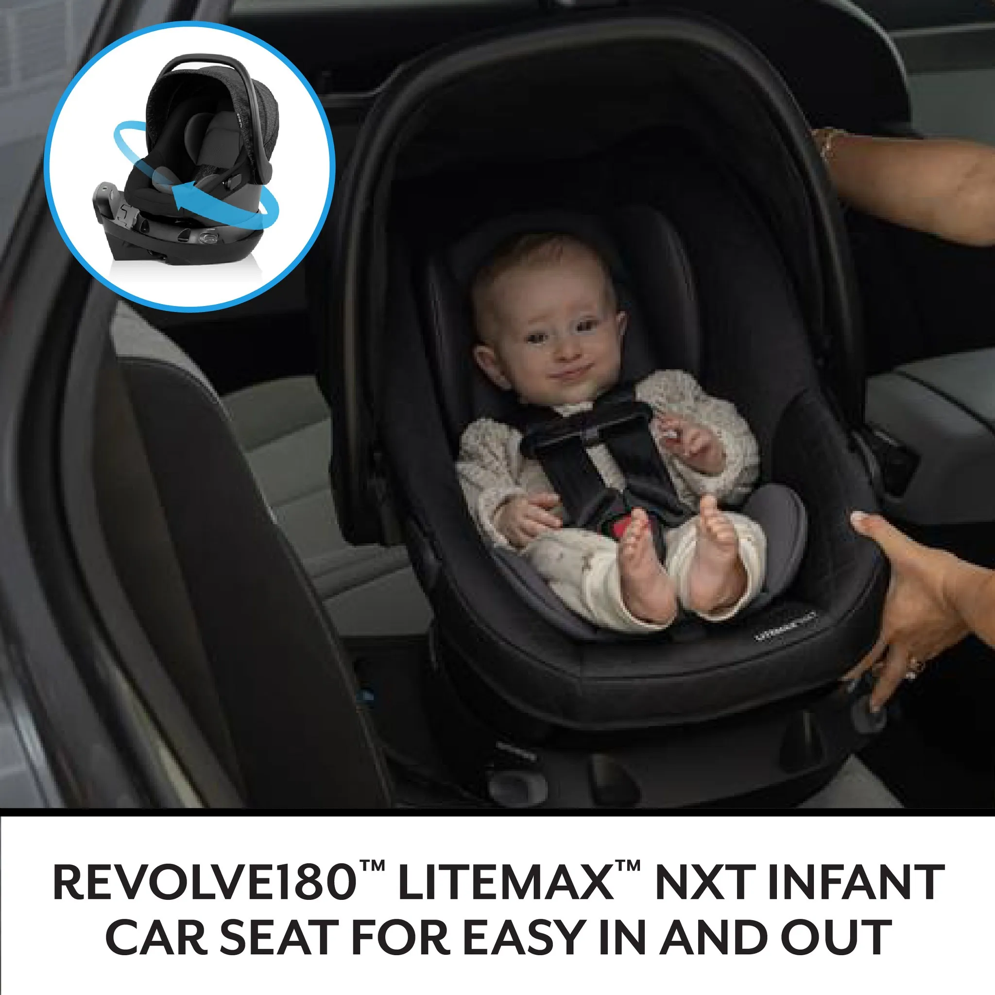 Shyft Intuiti Travel System Featuring Revolve180 LiteMax NXT - Fossil Gray - Image 5