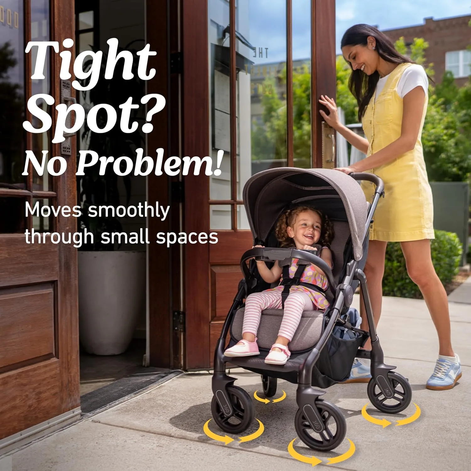 Merge™ Travel System with 360° Rotating Wheels - Sable - Image 4