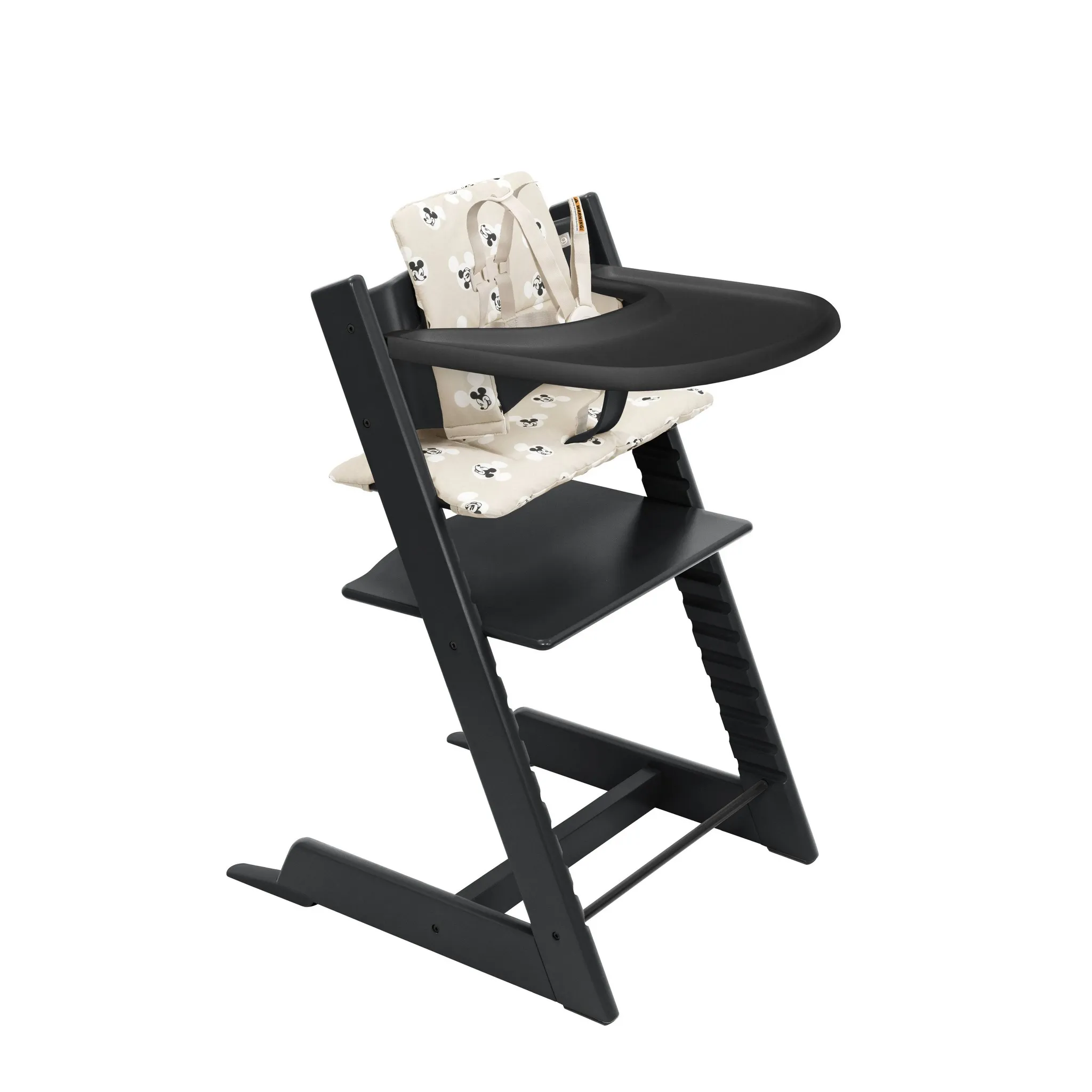 Tripp Trapp High Chair Complete - Black With Mickey Signature - Image 2