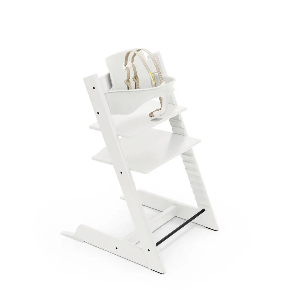 Tripp Trapp High Chair w Baby Set - White