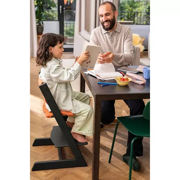 Tripp Trapp High Chair with Baby Set - Black - Image 4