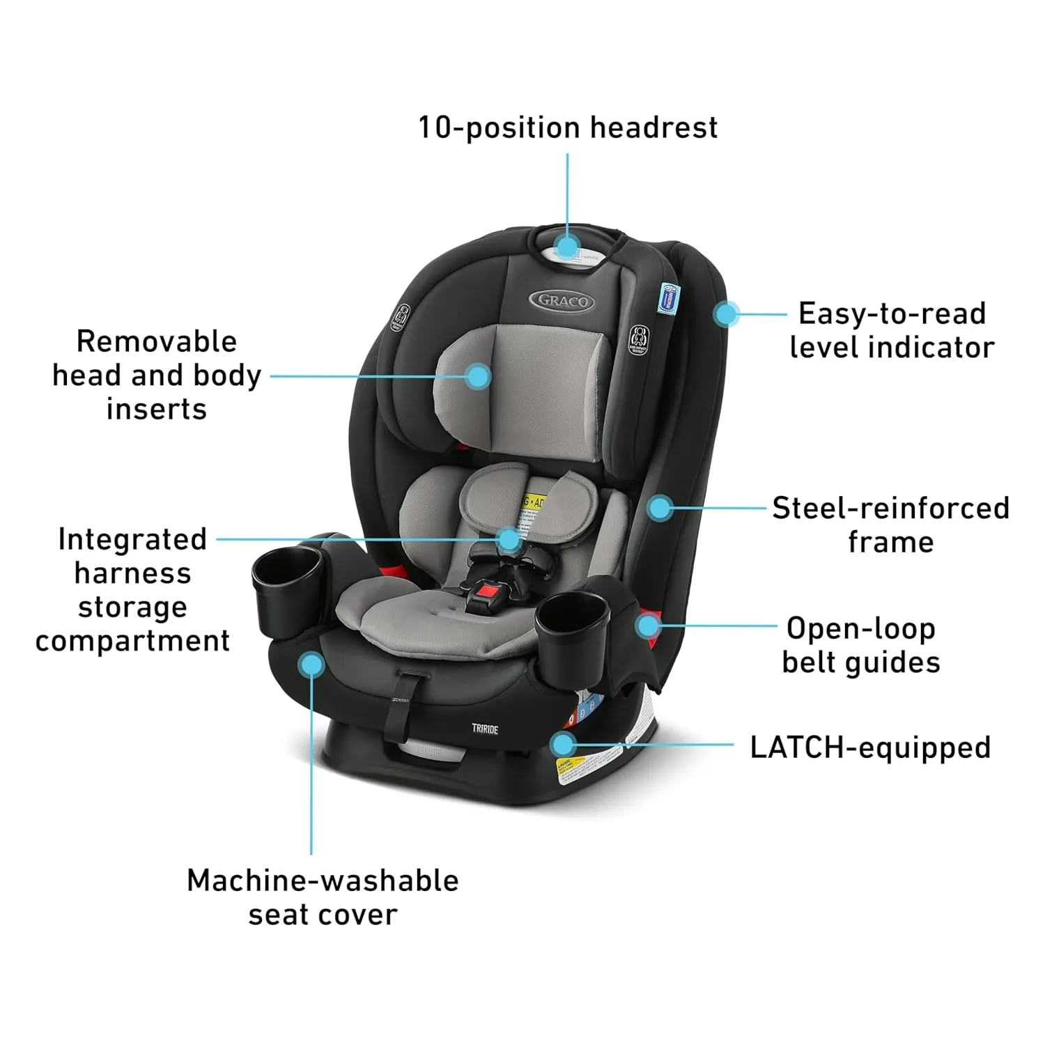 TriRide 3-in-1 Convertible Car Seat - Redmond 2.0 - Image 2