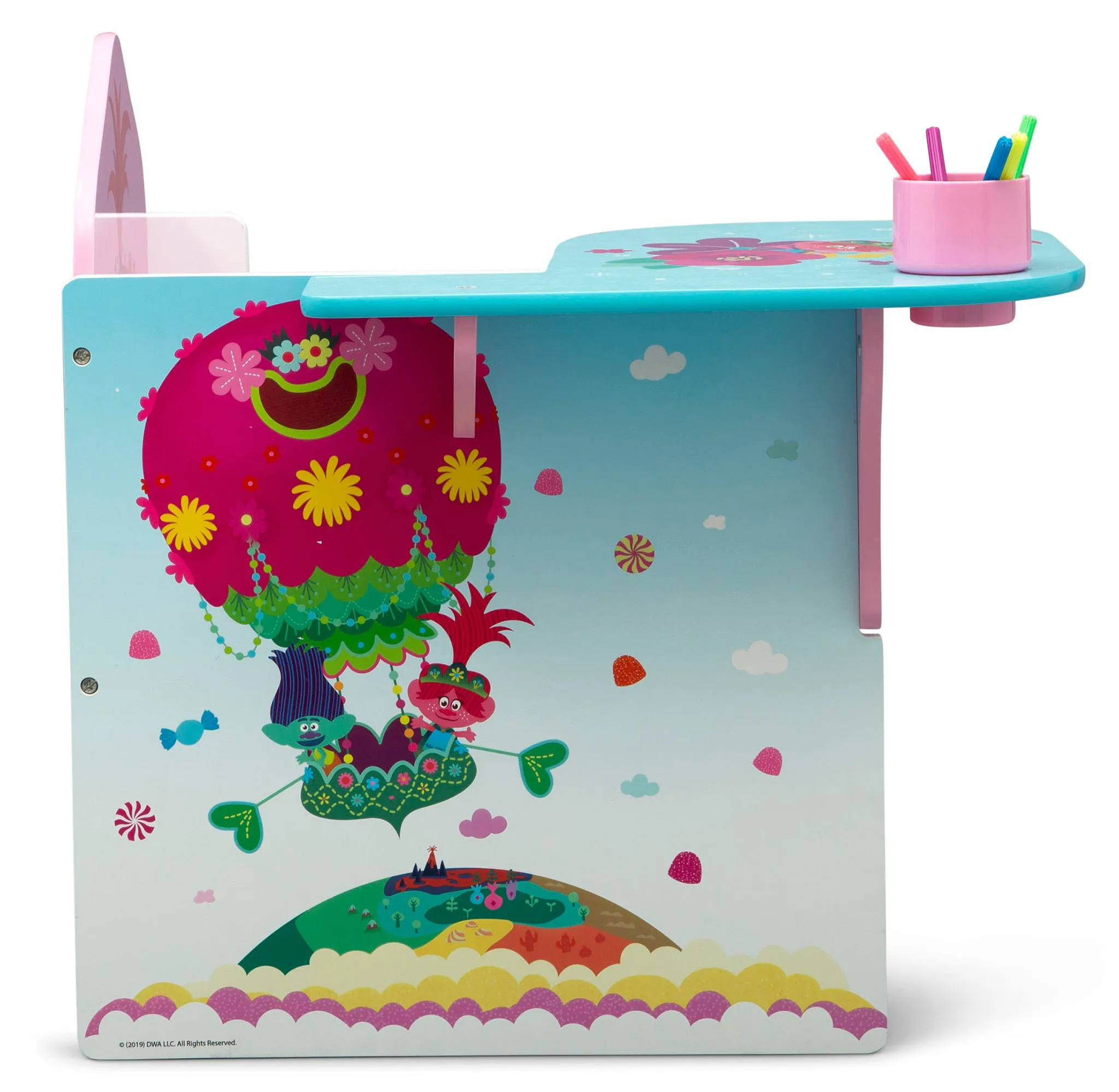 Trolls World Tour Chair Desk with Storage - Image 4
