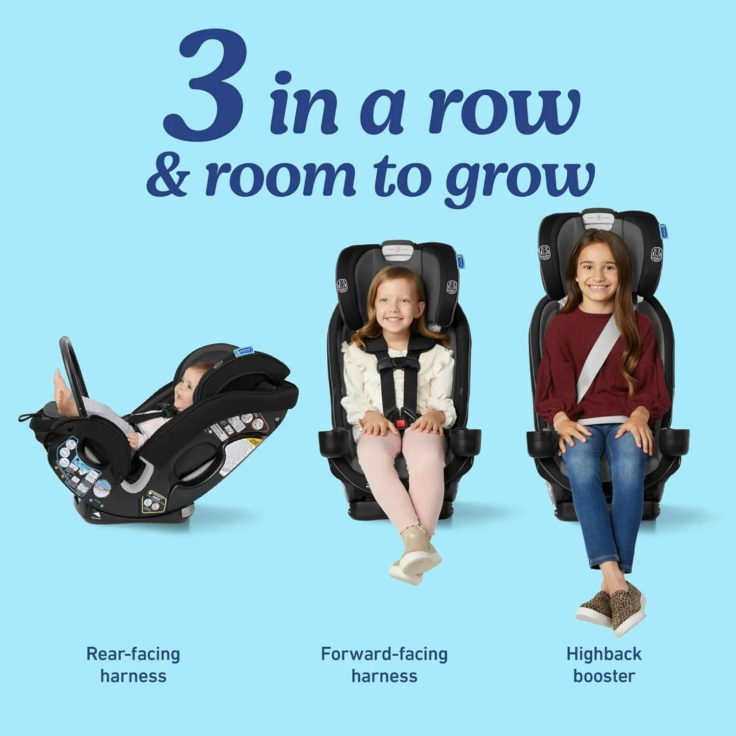 True3Fit LX 3-in-1 Slimfit Car Seat - Gotham - Image 3