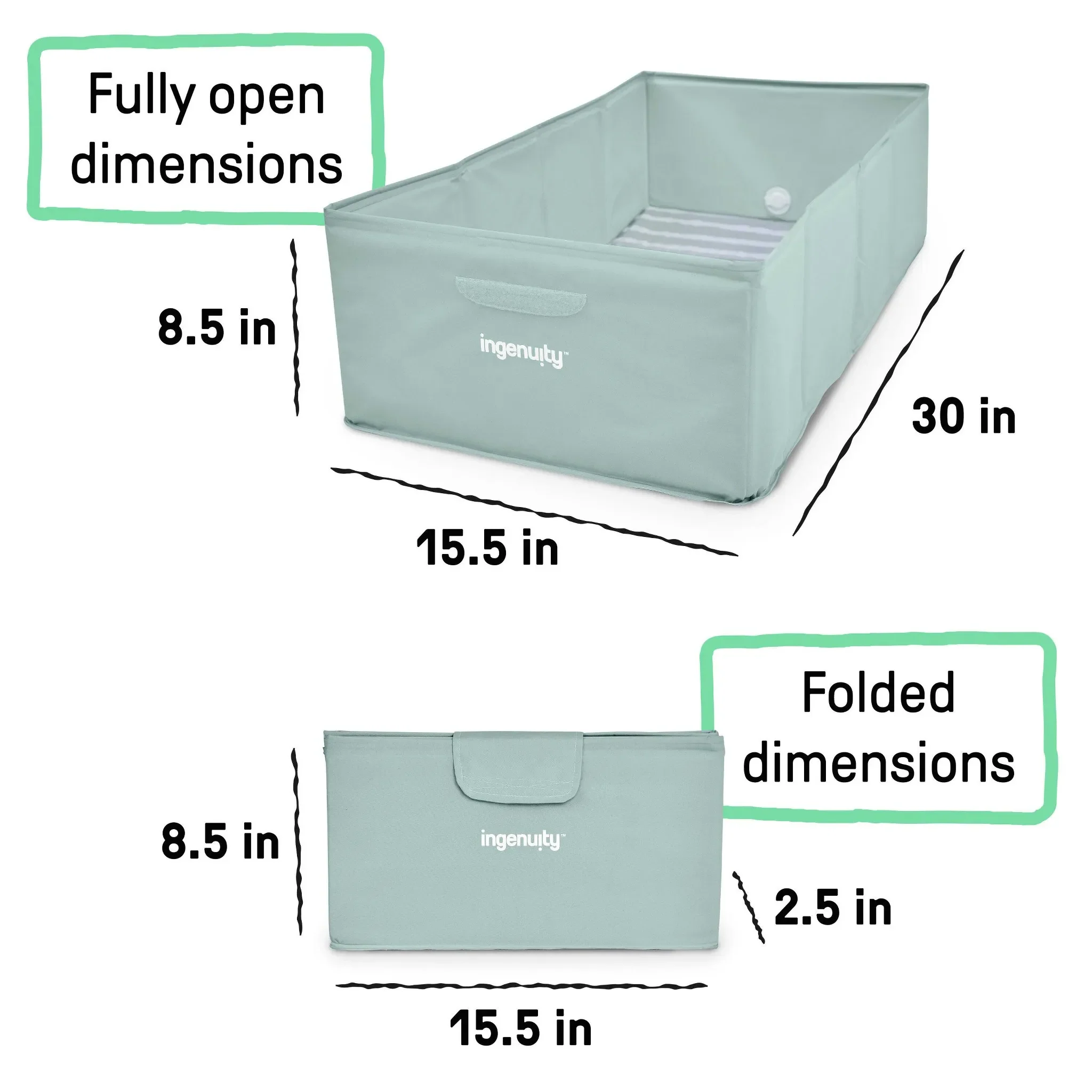Tuckaway Toddler Tub Converts Shower to Tub - Sage Green - Image 4