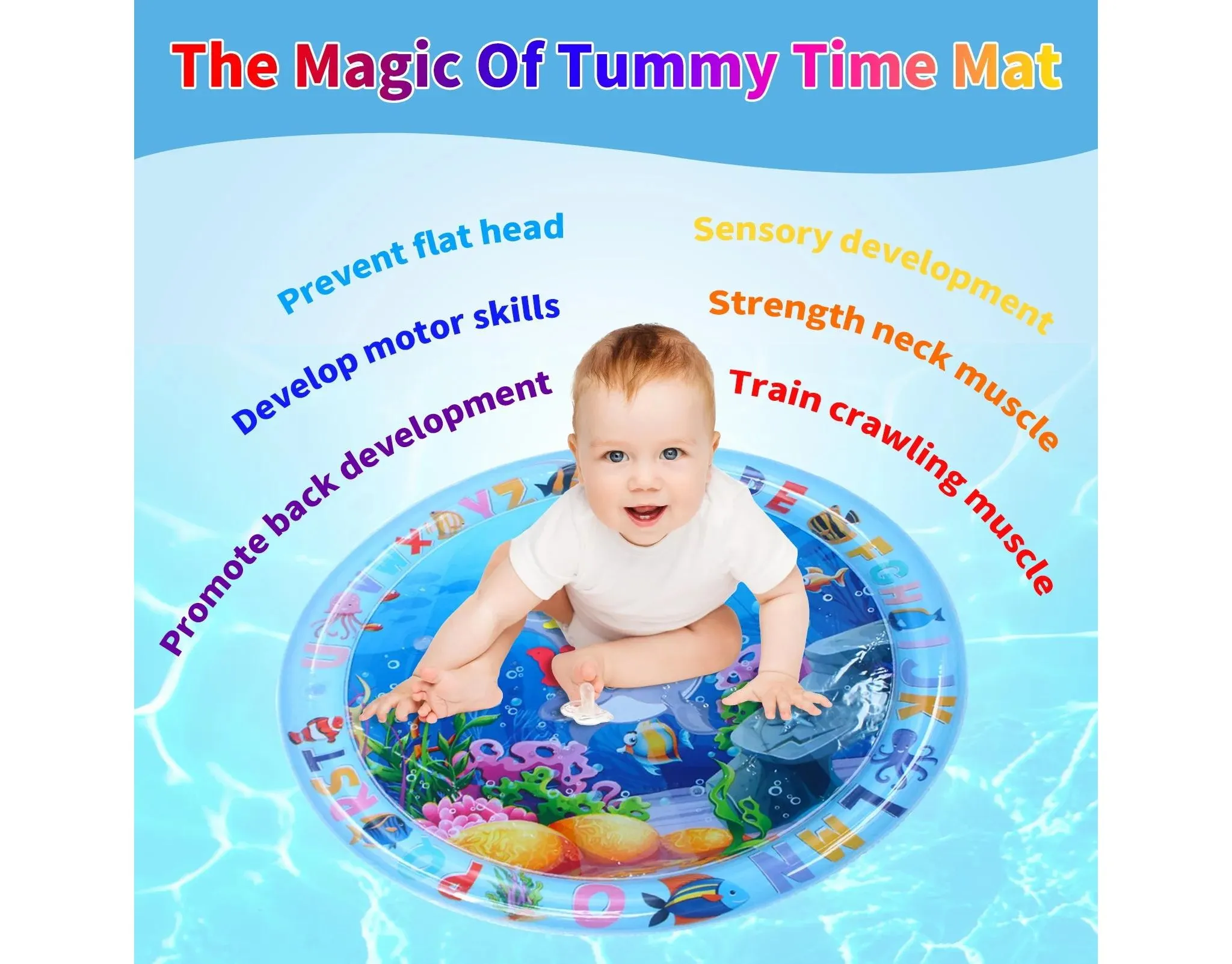 Tummy Time Water Mat for Baby Inflatable Activity Center - Image 5