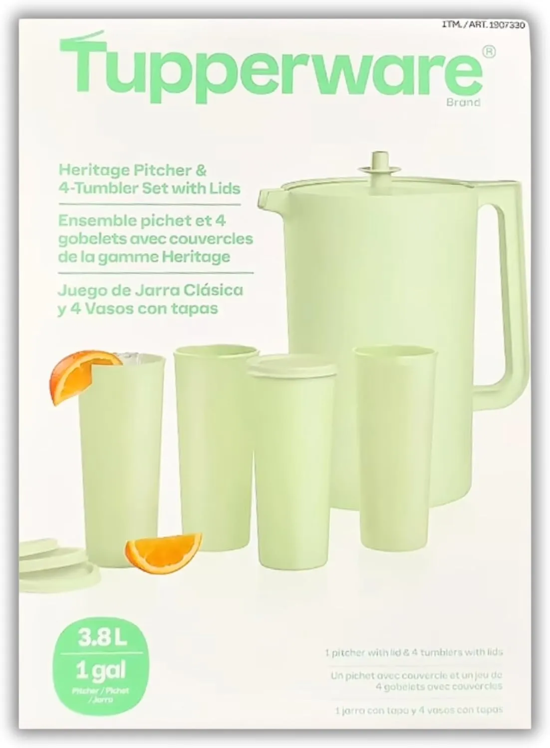 Tupperware 1 Gallon Pitcher - Blue Plastic Beverage Container - Image 3