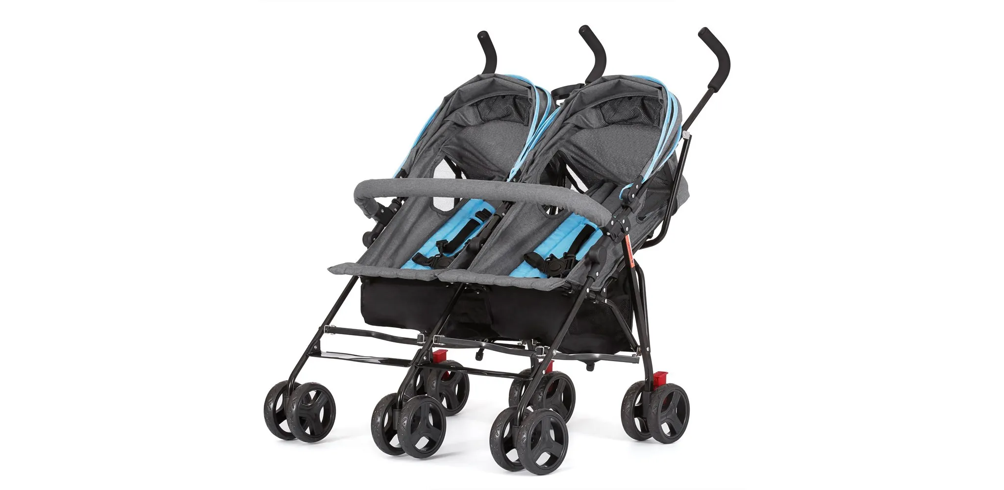 Twin Umbrella Stroller - Blue - Image 5