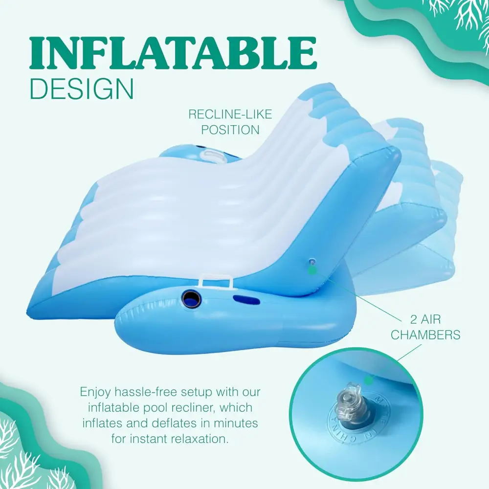 Two-Person Inflatable Pool Recliner - Image 9