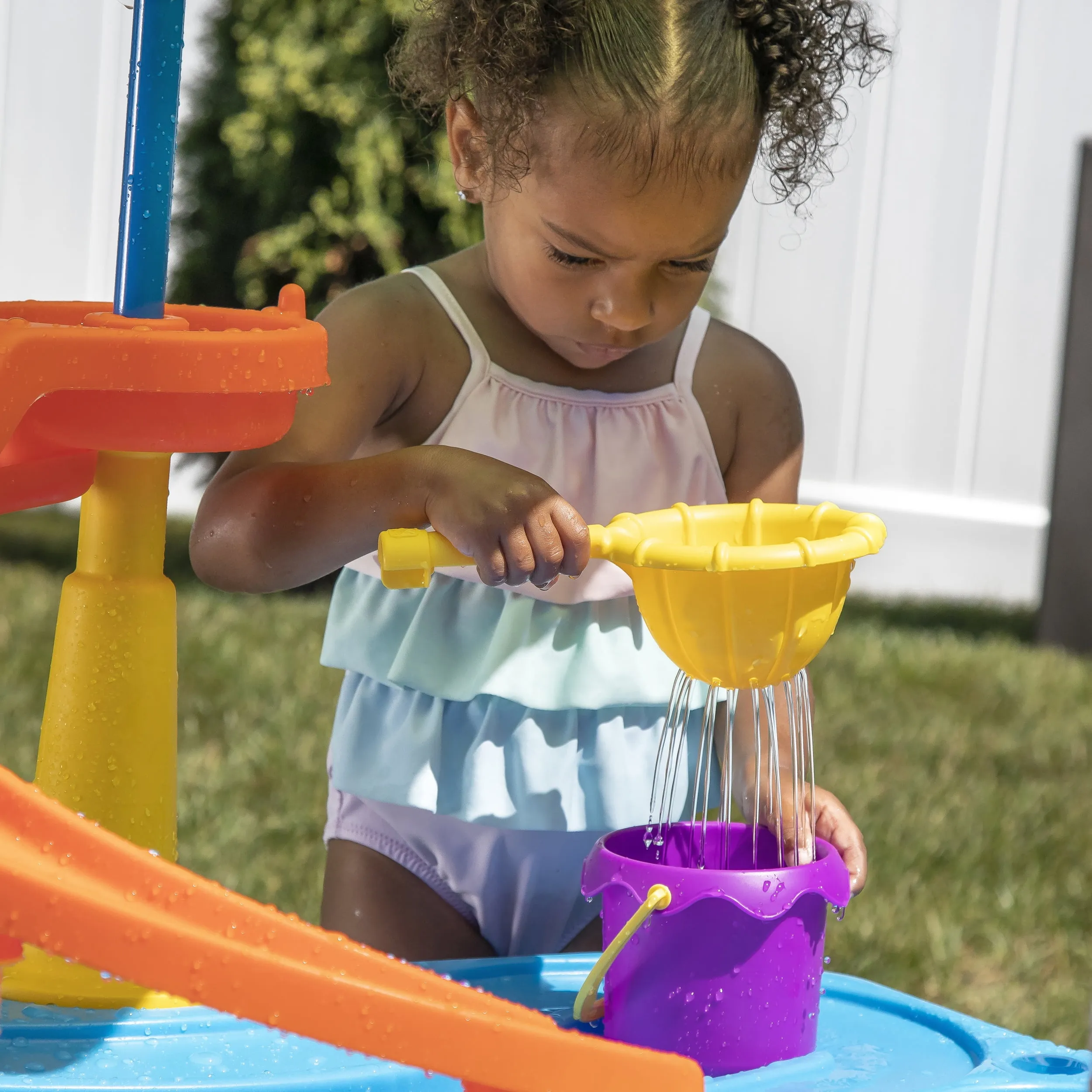 Two-Tier Blue Plastic Outdoor Water Table - Multi-color - Image 10