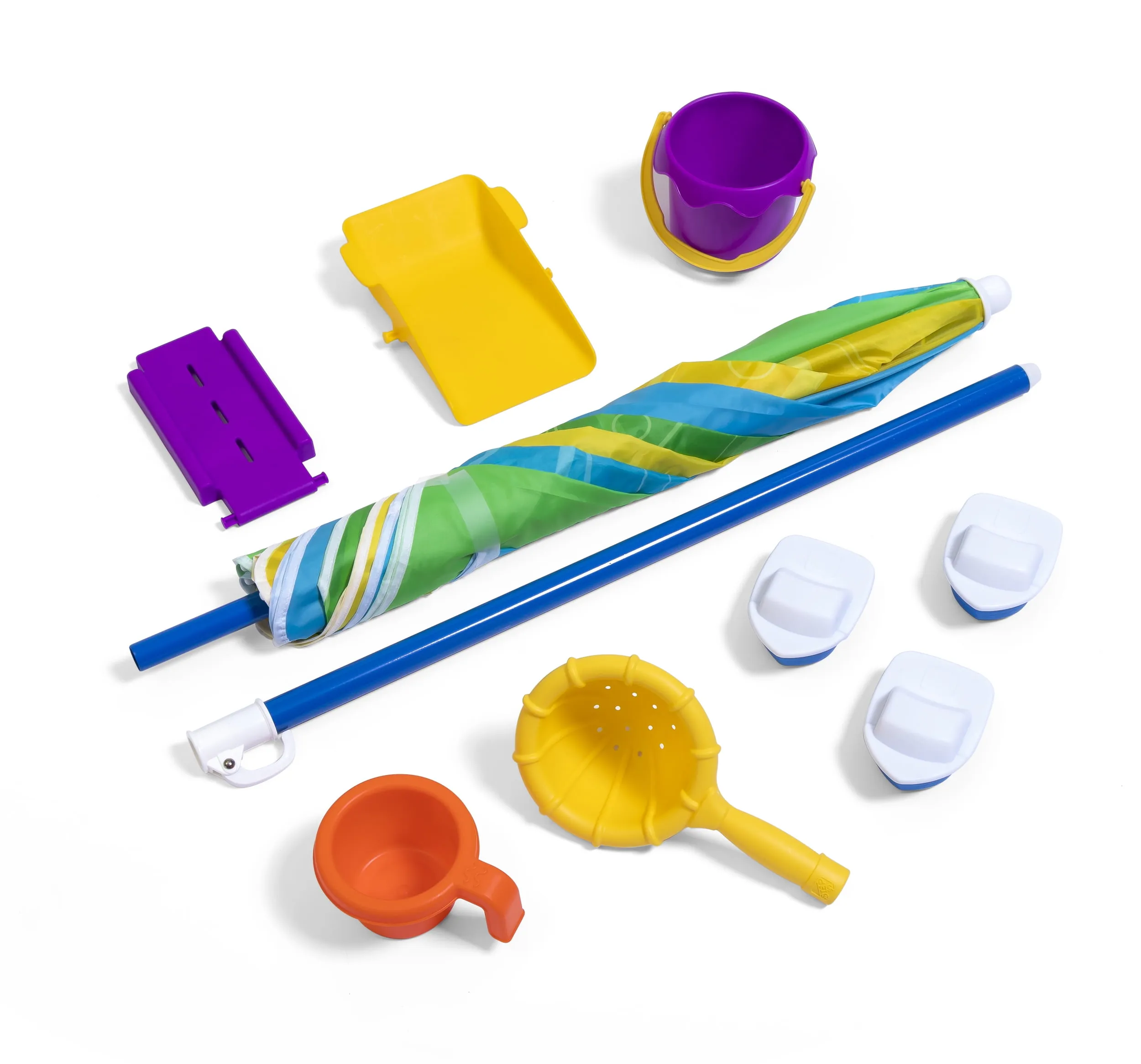 Two-Tier Blue Plastic Outdoor Water Table - Multi-color - Image 3