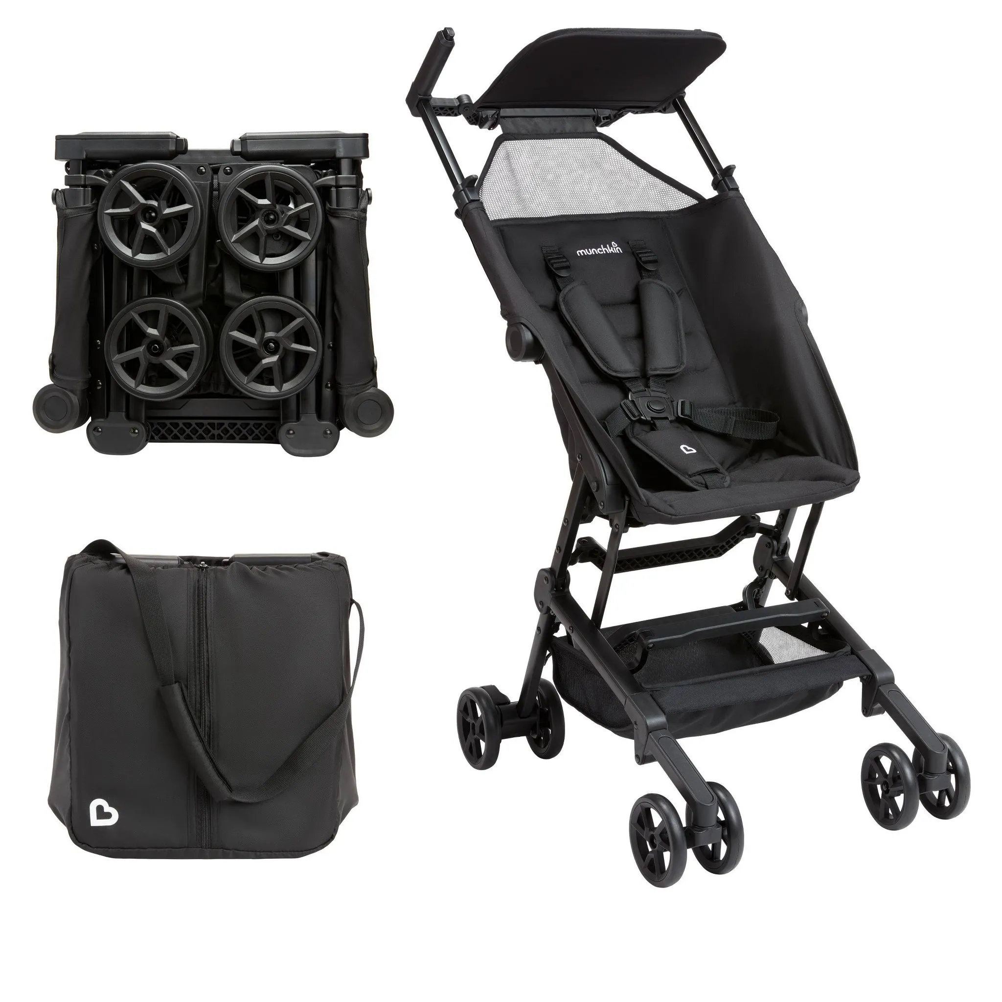 Ultra Compact Lightweight Baby Stroller - Black