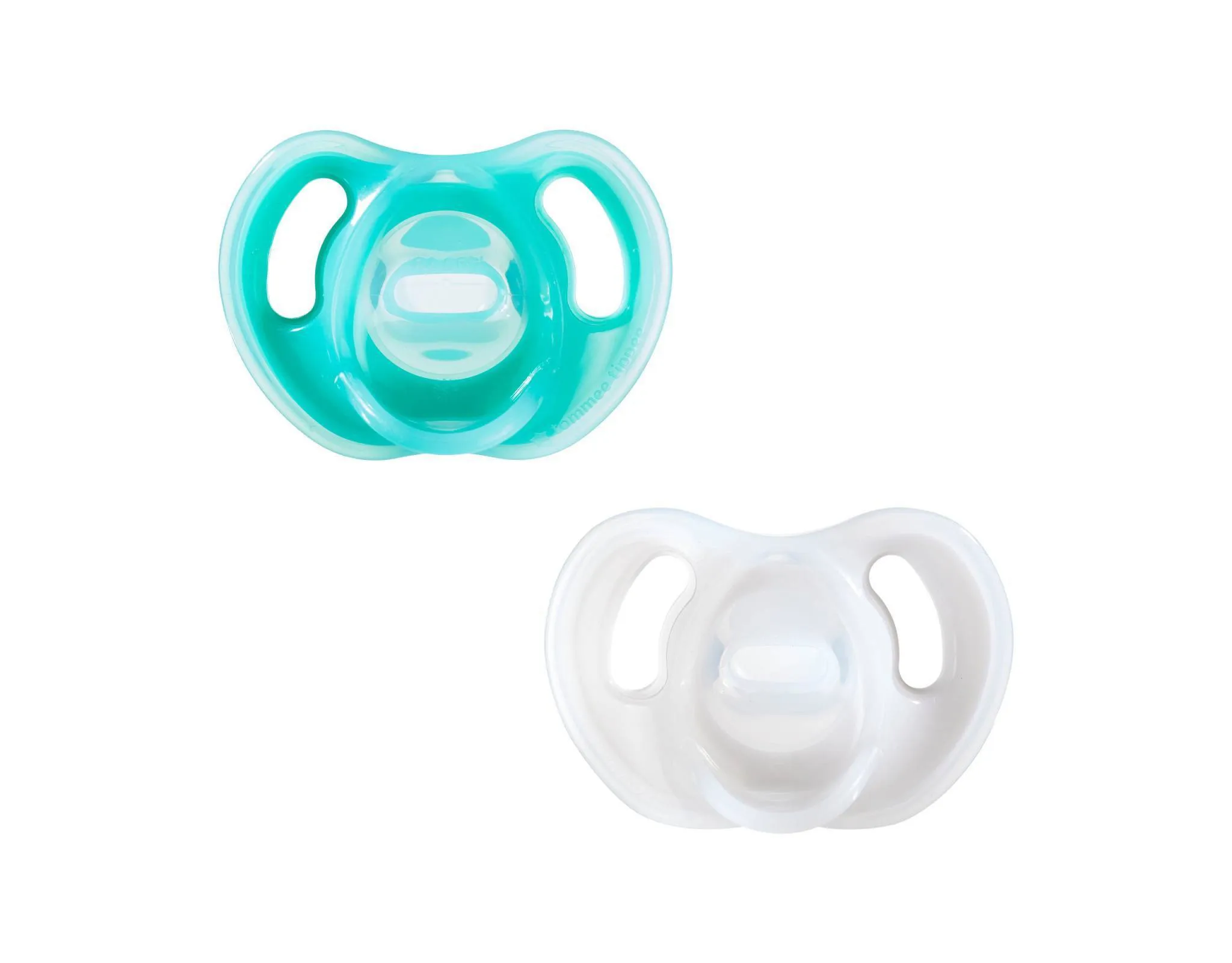 Ultra Light Silicone Pacifier - Teal/White - 2 Pack - Image 5