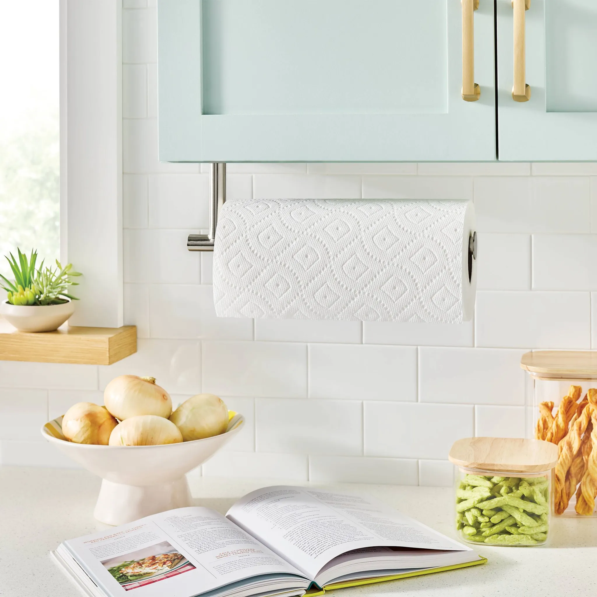 Under Cabinet Paper Towel Holder - Silver Finish - Image 3