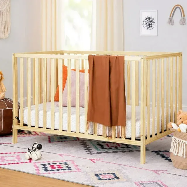 Union 4-in-1 Convertible Crib - Natural Wood - Image 2