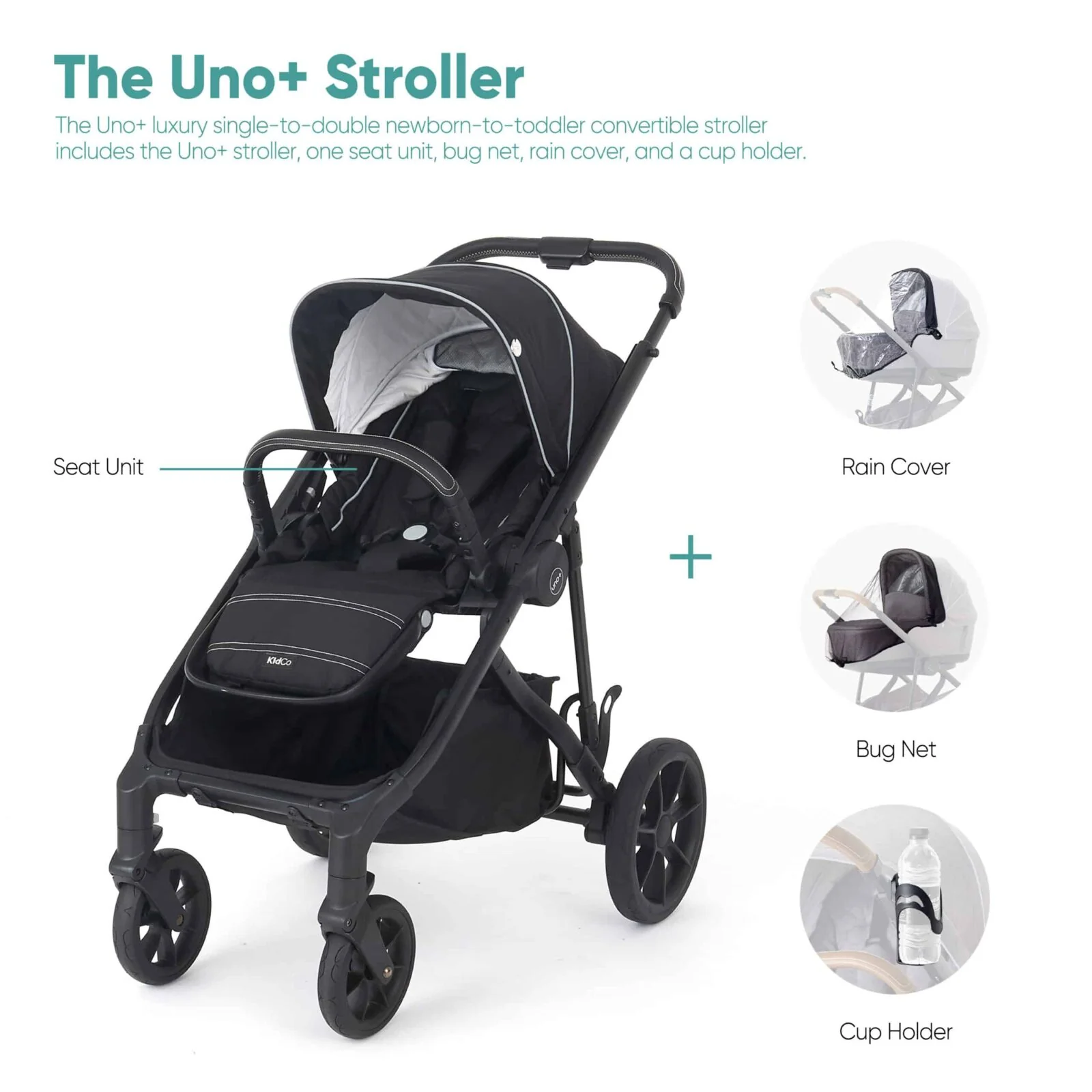 Uno+ Single to Double Stroller - Image 17