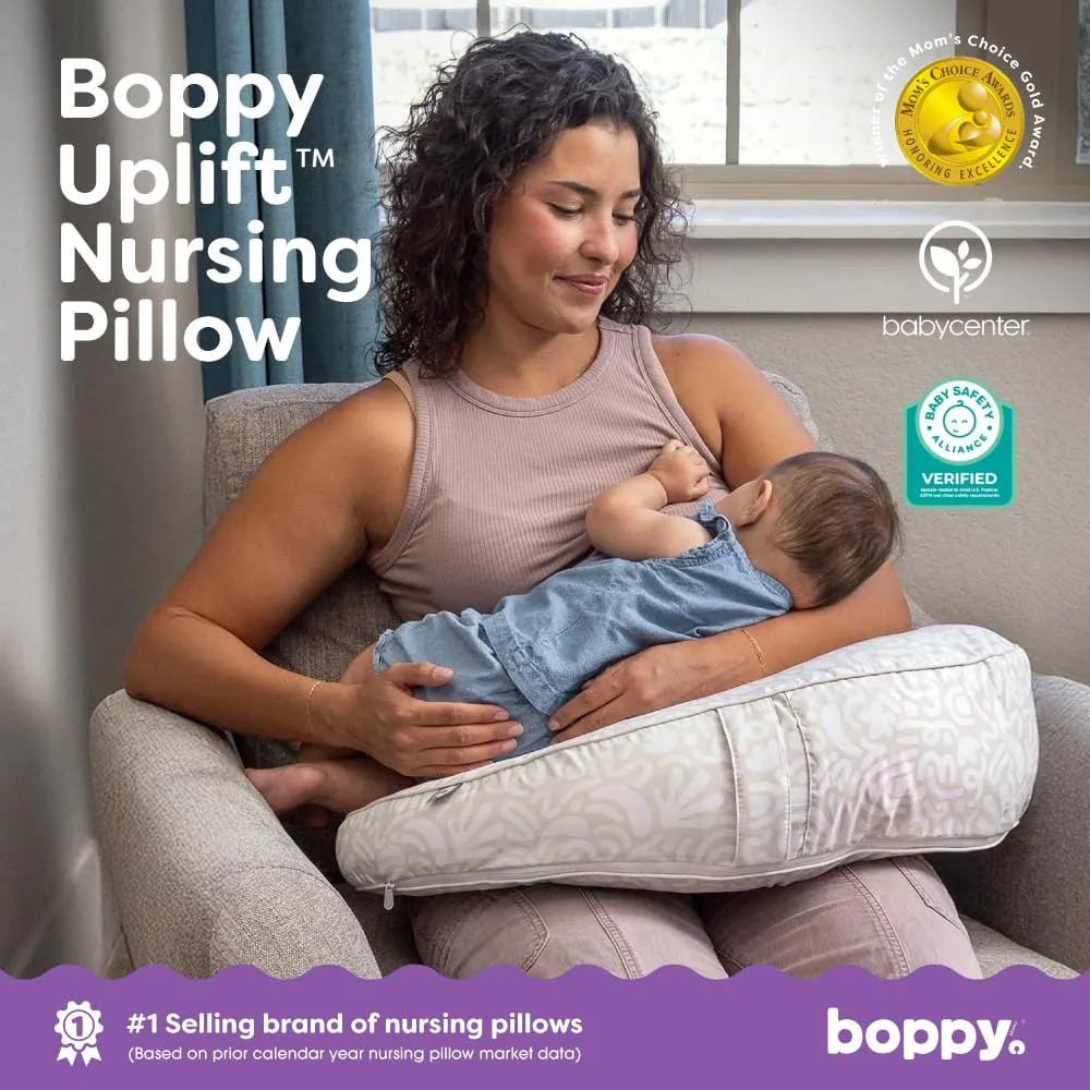 Uplift Nursing Pillow - Cream Retro Squiggles - Image 2