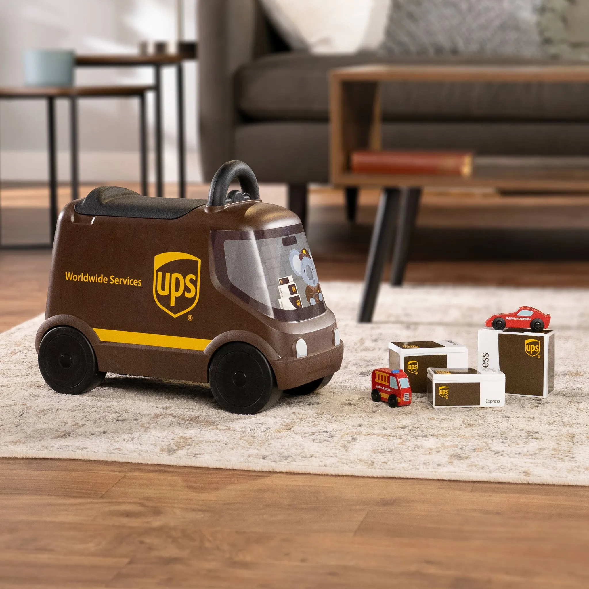 UPS Delivery Truck Ride-On  Toy- Steel and Plastic - Image 5