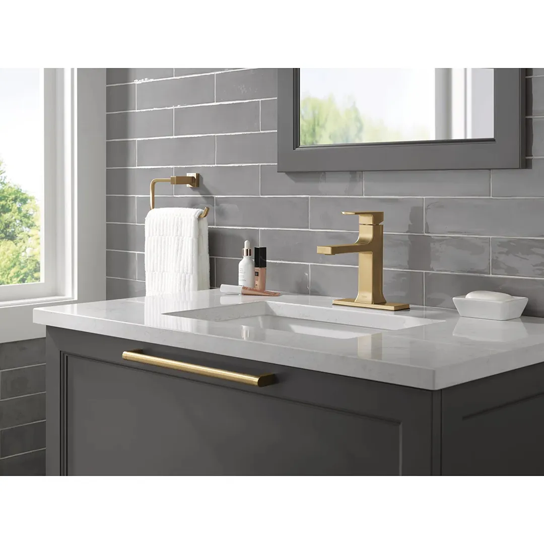 Velum Single Hole Bathroom Faucet with Drain Assembly - Champagne Bronze - Image 2