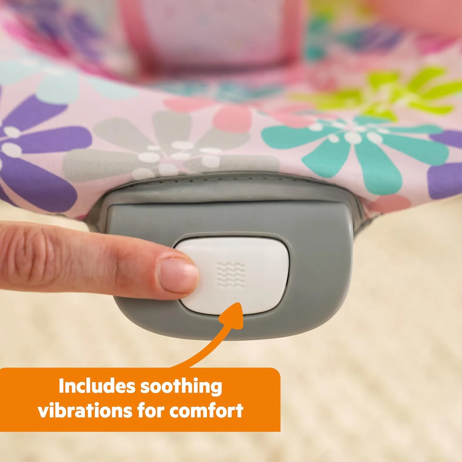 Vibrating Baby Bouncer - Wildflower Wonders - Image 3