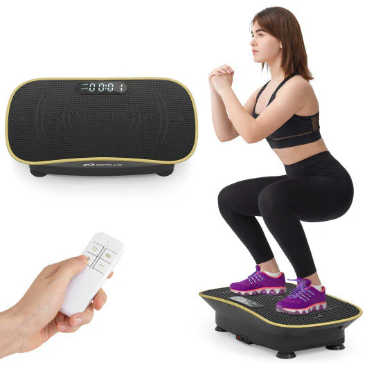 Vibration Plate Exercise Machine for Lymphatic Drainage and Weight Loss With 10 Speed Intensities-Black - Image 3