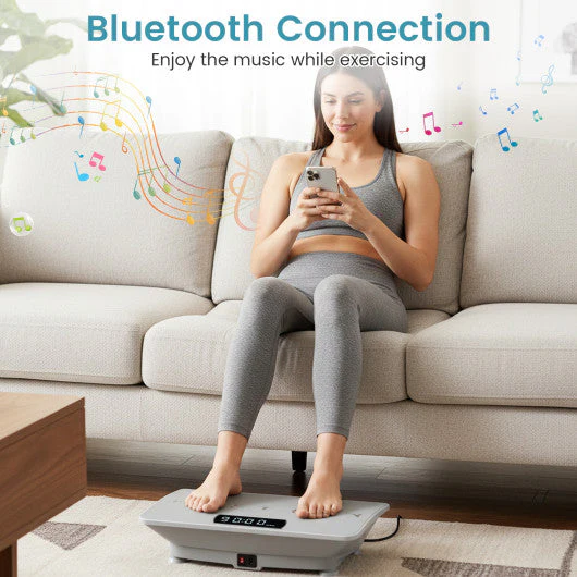 Vibration Plate Exercise Machine With Gravity Sensor for Home-Gray