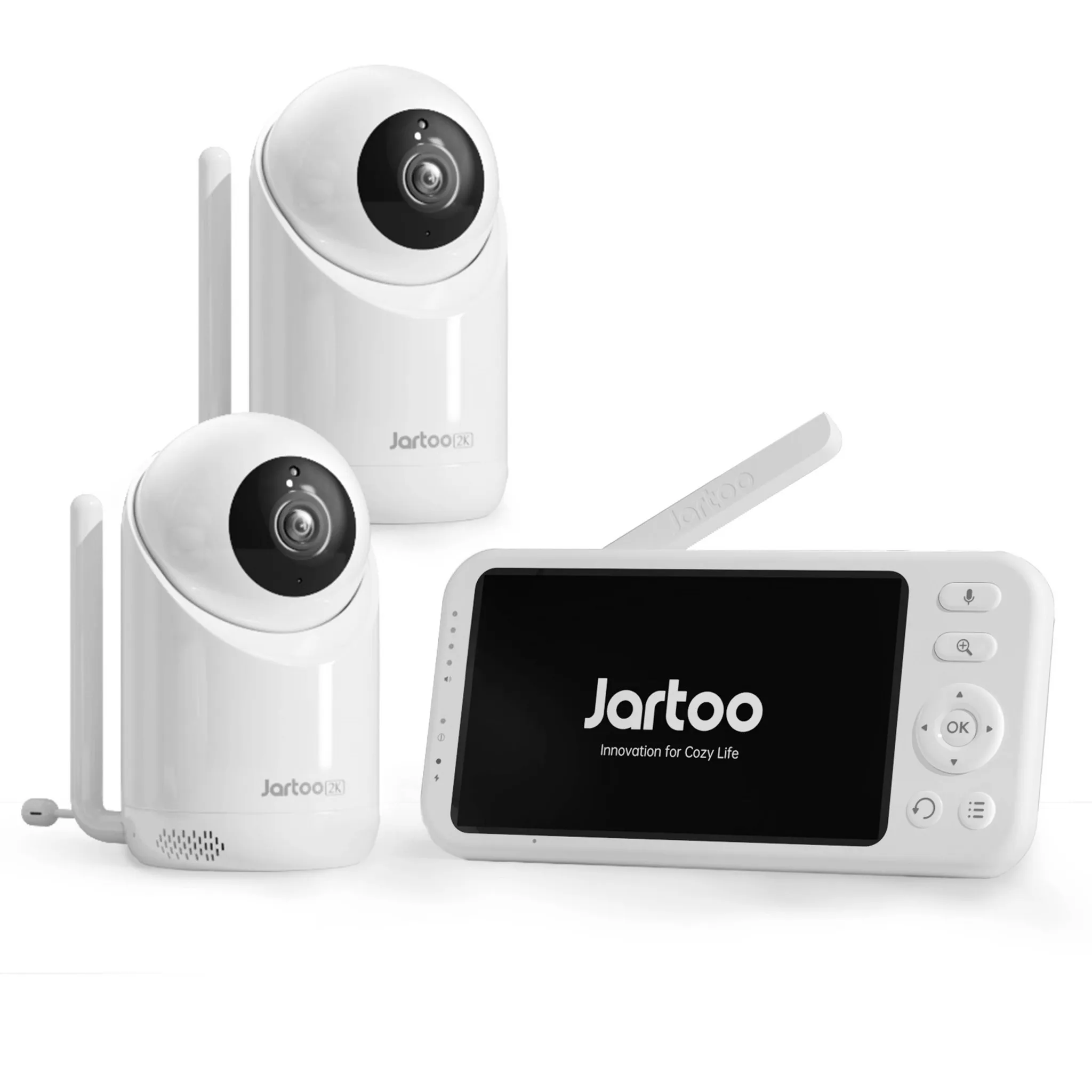 Video Baby Monitor with 2 Cameras - White - Image 4