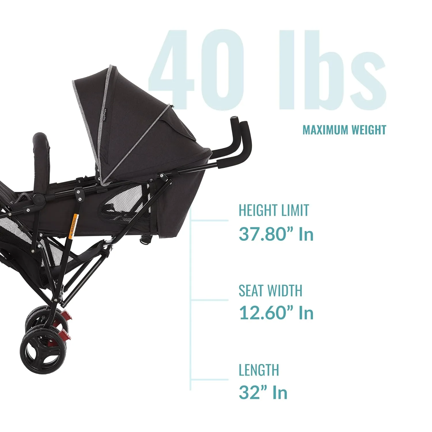 Vista Moonwalk Stroller Lightweight Infant Stroller - Black - Image 3