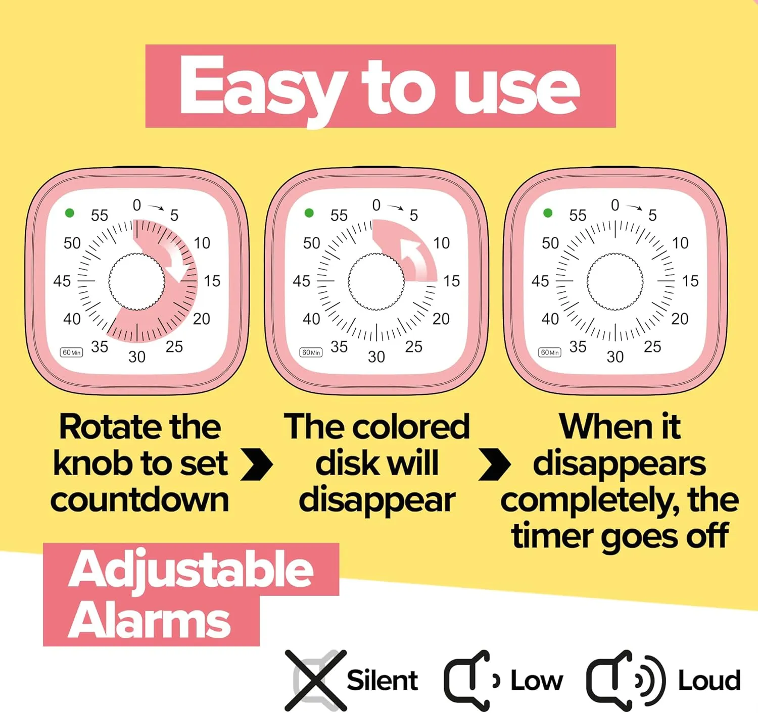 Visual Timer for Kids - Pink - Image 2