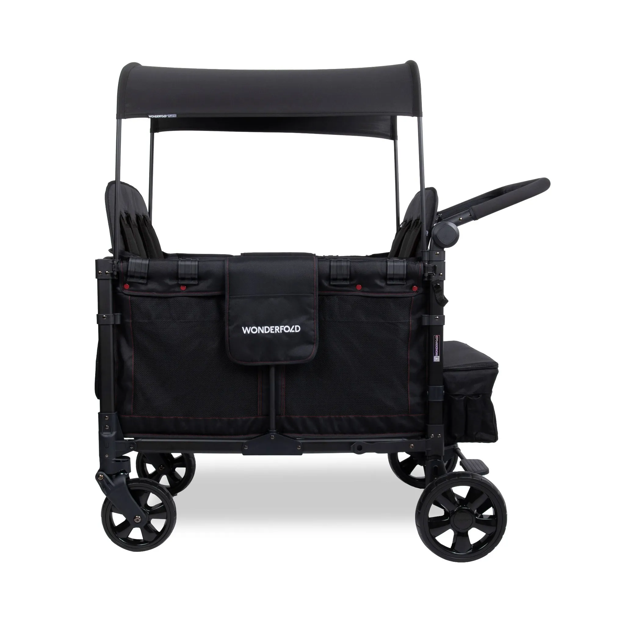 W4 Elite Wagon Black with Red Stitching & Snack Tray - Black - Image 2
