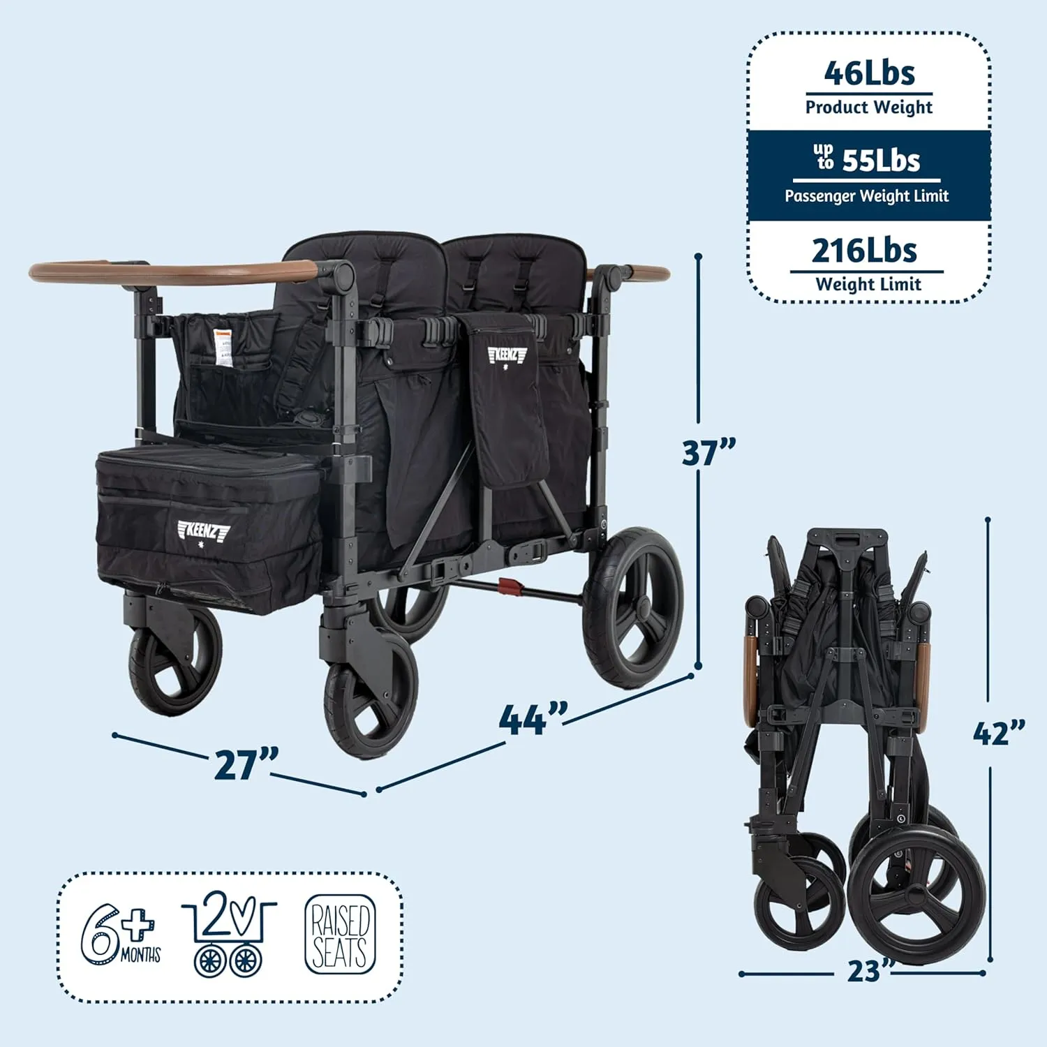 Wagon for Kids - Black - Image 2