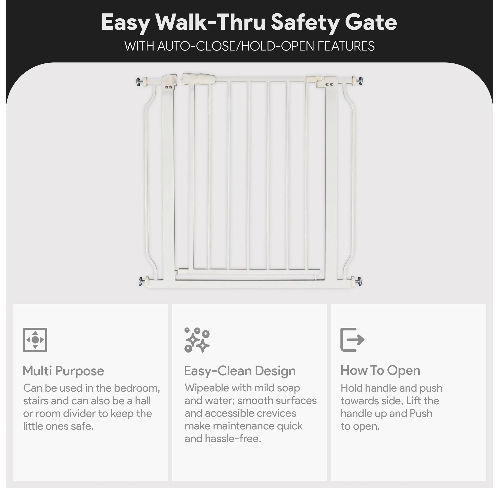 Walk-Thru Safety Gate - White - Image 2