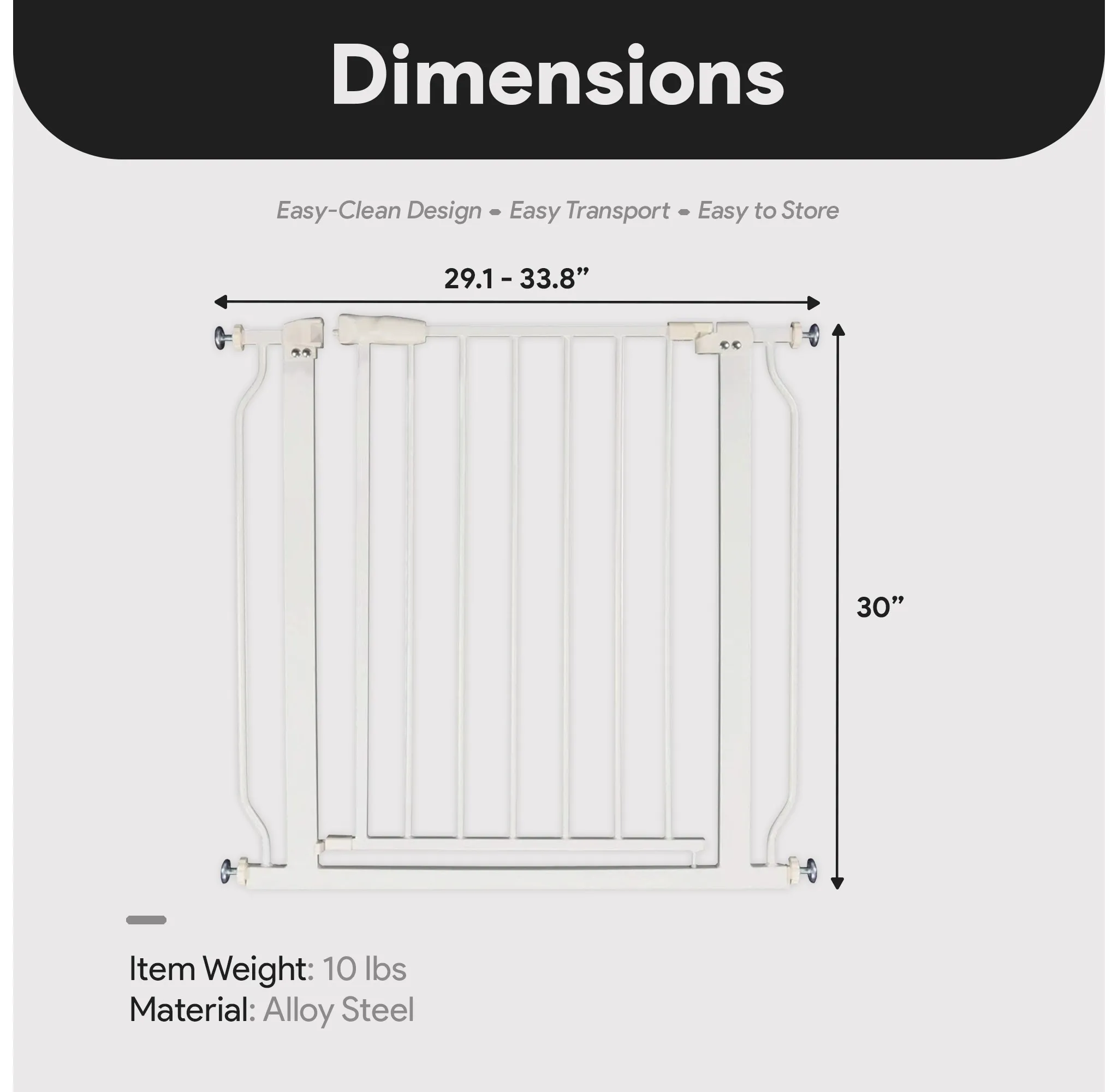 Walk-Thru Safety Gate - White - Image 4