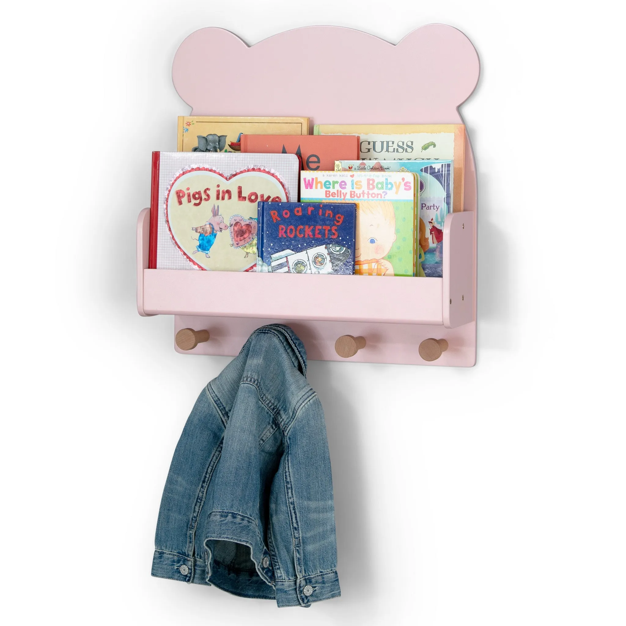 Wall Shelf with 4 Hooks - Gap White - Image 3