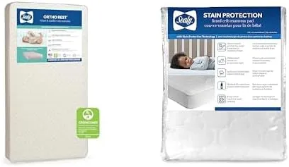 Waterproof Baby Crib Mattress and Pad - White