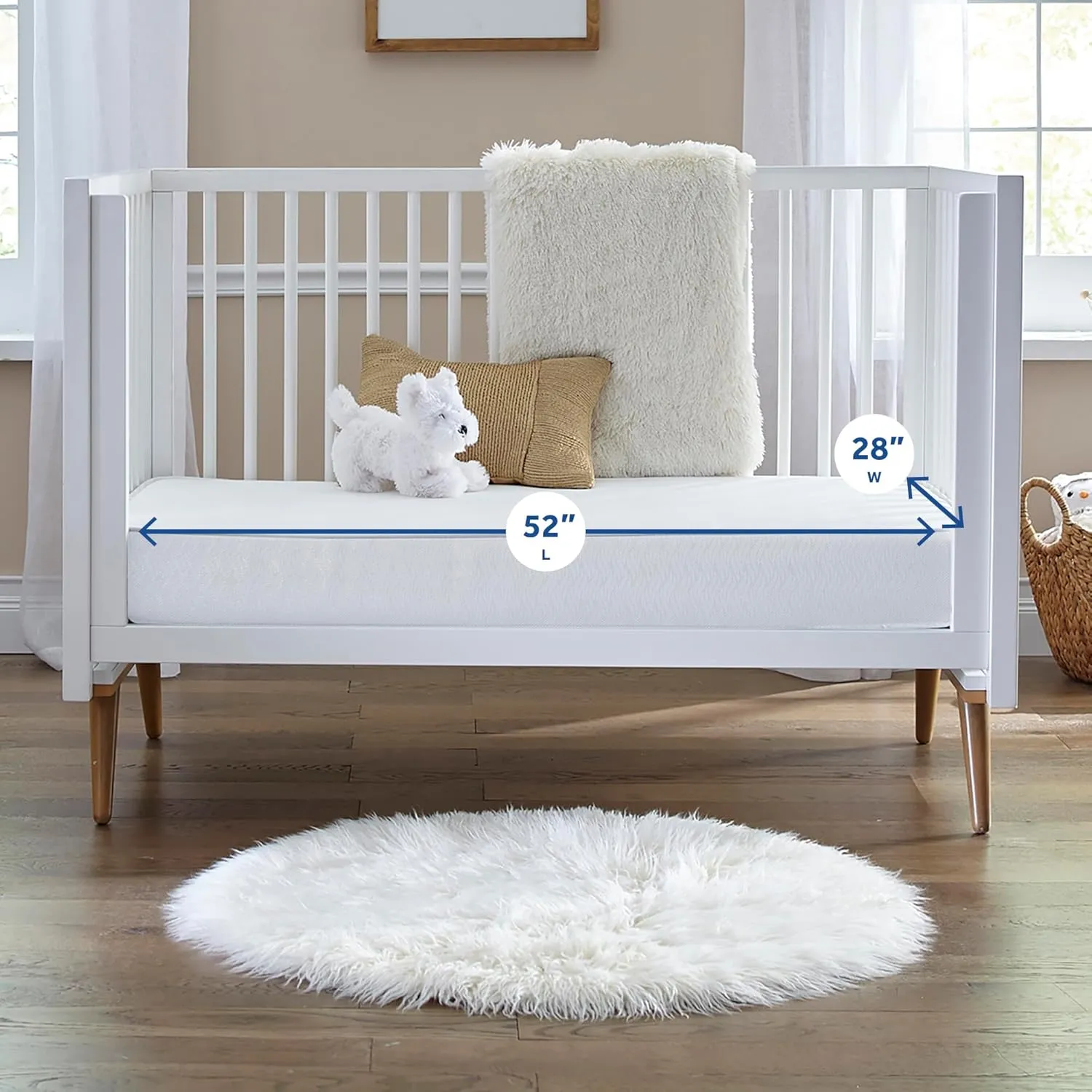 Waterproof Baby Crib Mattress and Pad - White - Image 2