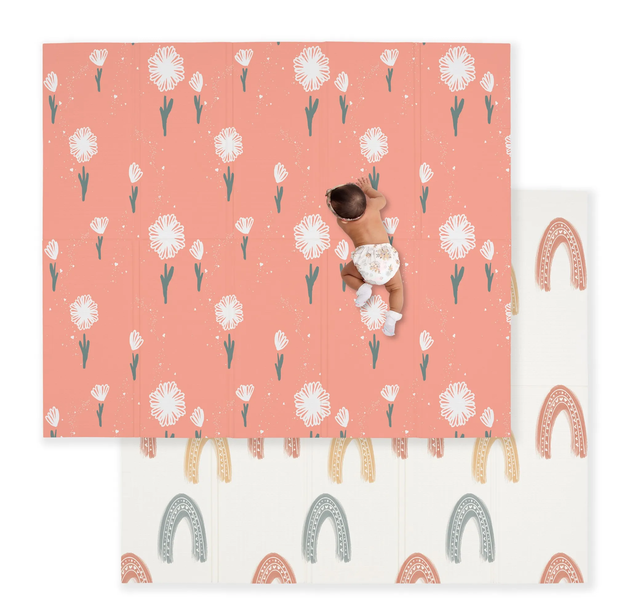 Waterproof Foam Padded Play Mat - Flower Power