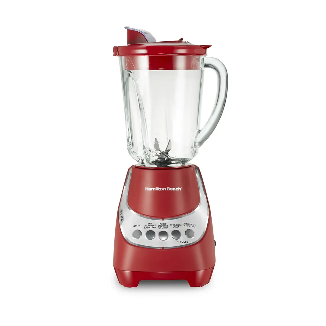 Wave Action Quiet Blender 48 Oz. Glass Jar 12 Blending Functions Red New 53531F