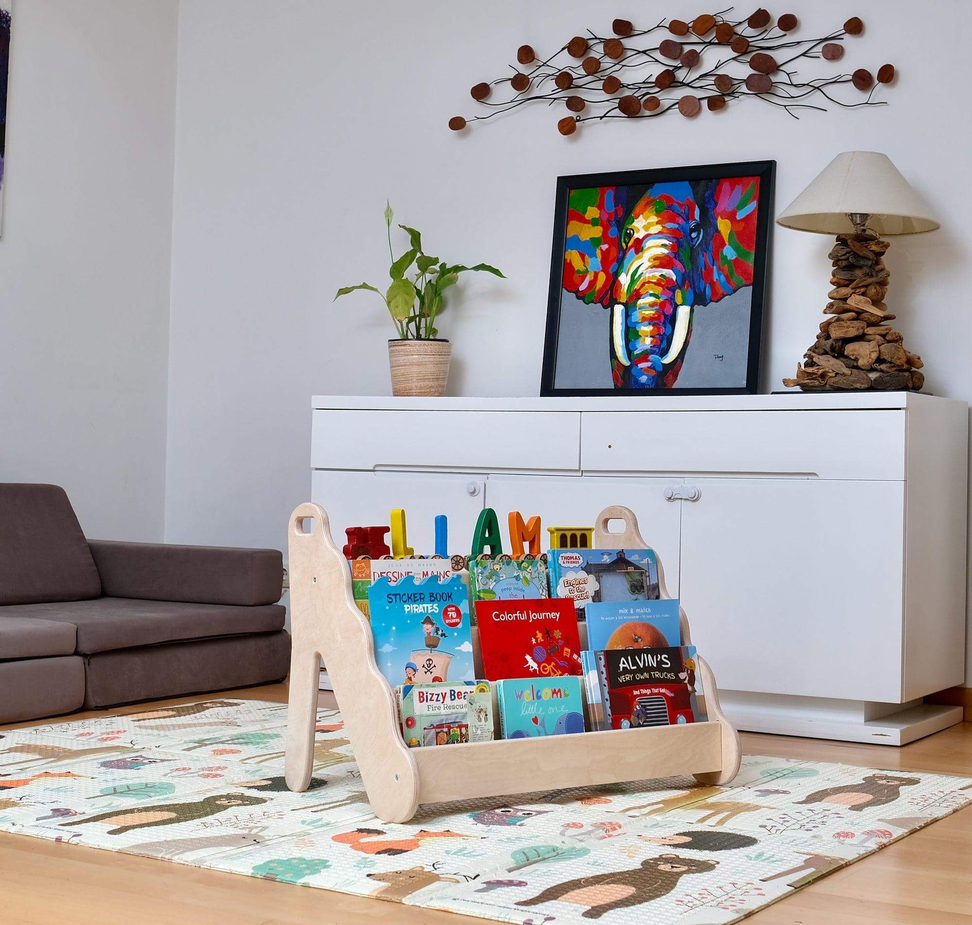 Wave Design Wooden Bookshelf / Small-Medium-Large Size - Image 18